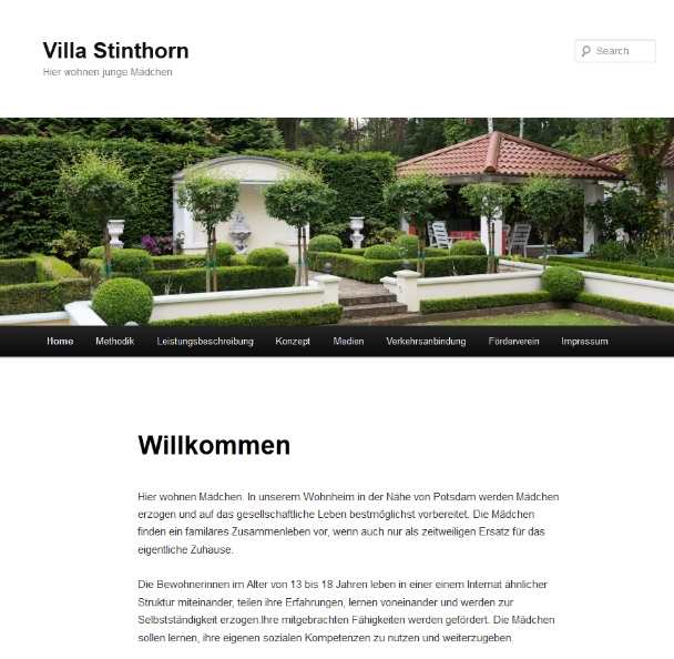 Screenshot von villastinthorn.de